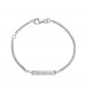 Bracelet enfant gourmette plaque personnalisée Argent