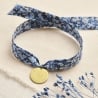 Bracelet personnalisé liberty ruban avec médaille 15 mm Plaqué Or