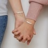 Duo bracelets cordons personnalisés lettres pour mère-enfant