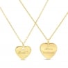 Duo collier personnalisé cœur mère enfant