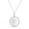 Collier personnalisé grande médaille soleil