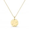 Collier personnalisé enfant dessin colombe, plaqué or