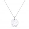 Collier personnalisé enfant dessin colombe, argent