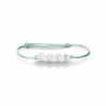 Bracelet cordon enfant personnalisable lettres argentées