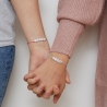 Bracelet cordon enfant personnalisable lettres argentées