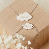 Bracelet nuage enfant personnalisé en Argent