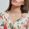 Collier personnalisé gravure au verso de la médaille, plaqué or