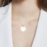 Collier astro médaille gravée Bélier, argent