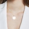 Collier astro médaille gravée Gémeaux, argent