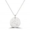 Collier astro médaille gravée Poissons, argent