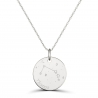 Collier astro médaille gravée Bélier, argent
