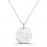 Collier astro médaille gravée Gémeaux, argent