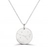 Collier astro médaille gravée Cancer, argent
