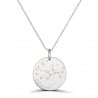 Collier astro médaille gravée Vierge, argent