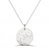 Collier astro médaille gravée Vierge, argent