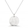 Collier astro médaille gravée Balance, argent