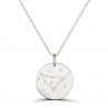 Collier astro médaille gravée Capricorne, argent