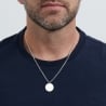 Collier médaille 20 mm homme astro gémeaux Argent