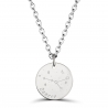Collier astro homme médaille gravée Cancer, argent