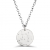 Collier astro homme médaille gravée Balance, argent