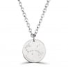 Collier astro homme médaille gravée Scorpion, argent