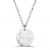 Collier astro homme médaille gravée Scorpion, argent