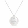 Collier nacre et médaille personnalisée, argent