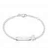 Bracelet enfant gourmette ourson Argent