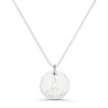 Collier personnalisé enfant médaille dessin poire, argent