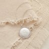 Collier personnalisé médaille soleil avec initiale florale, argent