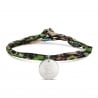 Bracelet liberty personnalisé enfant initiale florale en Argent