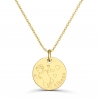 Médaille de naissance personnalisée en plaqué or.