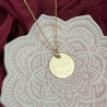 Collier personnalisé plaqué or médaille de naissance pour femme