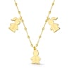 Collier personnalisé avec charms fille/garçon, plaqué or