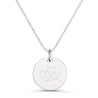 Collier personnalisé dessin coeurs entrelacés, argent