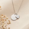 Collier médaille 15 mm et pendentif personnalisé coeur en Argent