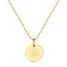Collier personnalisé dessin soleil, plaqué or