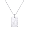 Collier calendrier personnalisé avec date gravée, argent