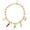 Bracelet charms personnalisé chaîne boules, acier inoxydable