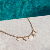 Collier charms personnalisé, acier inoxydable