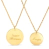 Colliers duo mère-enfant personnalisés, plaqué or