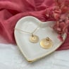 Colliers duo empreinte cœur personnalisables, plaqué or
