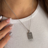 Collier calendrier personnalisé avec date gravée, argent