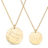 Duo astrale collier personnalisé mère-enfant plaqué or