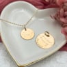 Duo astrale collier personnalisé mère-enfant plaqué or