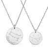 Duo astrale collier personnalisé mère-enfant en Argent