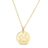 Collier enfant personnalisé baptême dessin Agneau, plaqué or