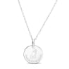 Collier enfant personnalisé baptême dessin prière, Argent