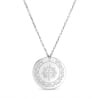 Collier gravé dessin croix scintillante, argent