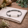Bracelet Cordon Plaque Femme Personnalisable